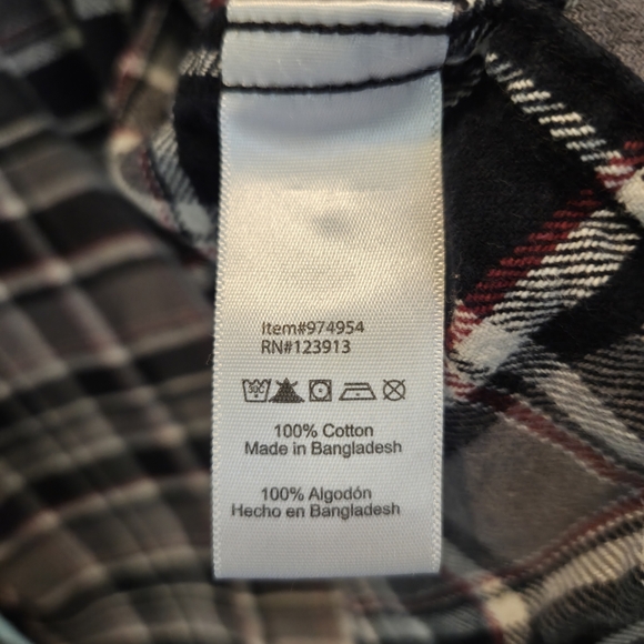 JACHS Men's Cotton Plaid Flannel Button Down Shirt Size XL - Picture 6 of 11